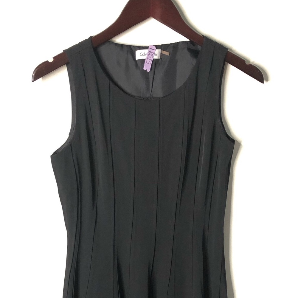 CALVIN KLEIN Pleated Fit & Flare Dress - Picture 2 of 8